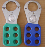 SafeTE Vinyl Coated Hasp - Small - Blue, Green - 25mm