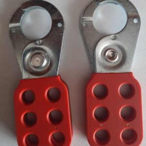 SafeTE Vinyl Coated Steel Hasp - Small - RED - 25mm