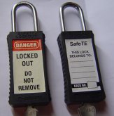 Long body Premier ABS Lockout Padlock - KD with 46mm steel shackle- Key Differ with Danger Label - 1 Key Available in 6 colours